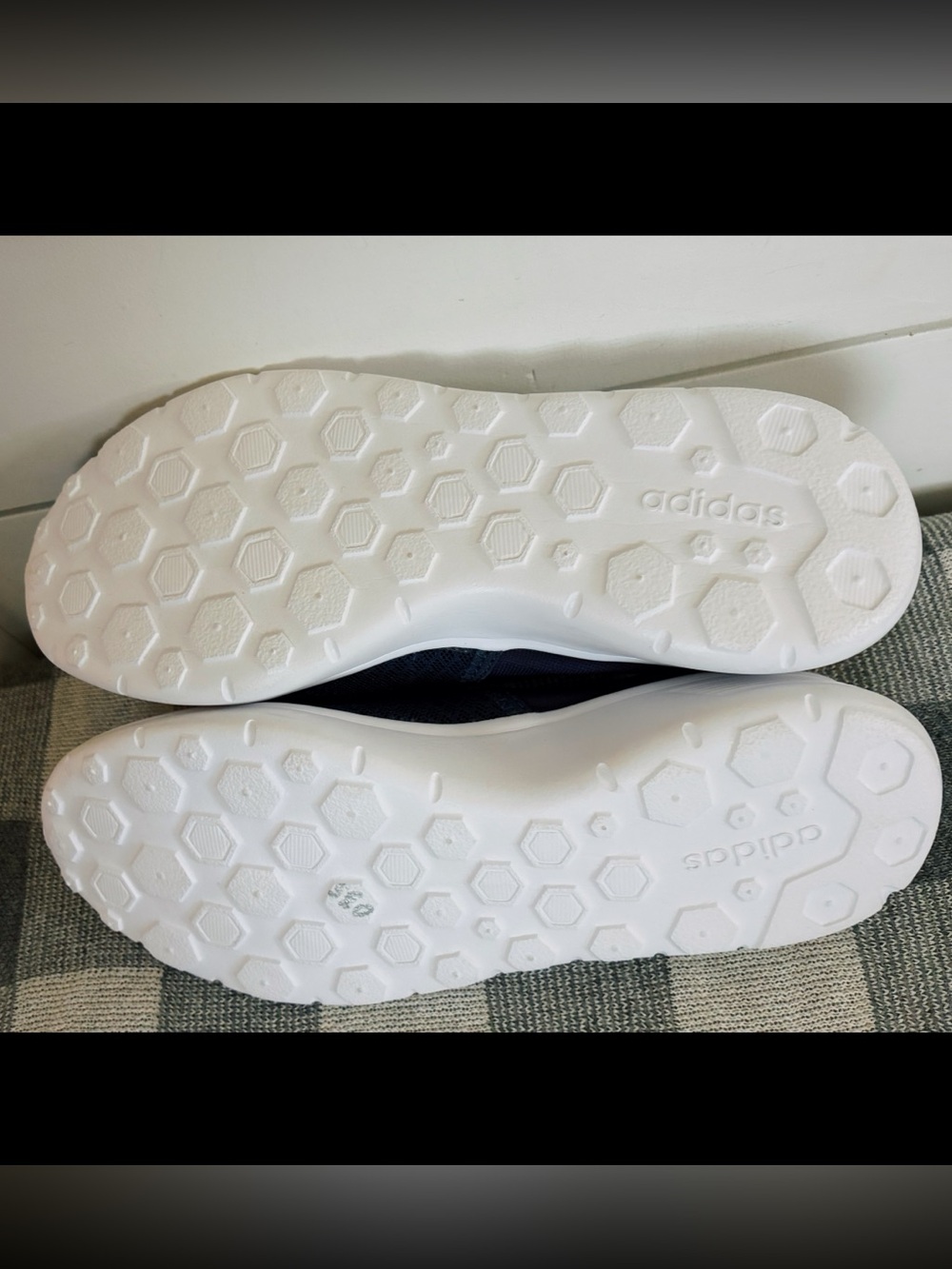 adidas Navy and White Slip-On Athletic Sneakers - Picture 6 of 8